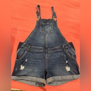Indigo Blue Denim Overalls- Maternity